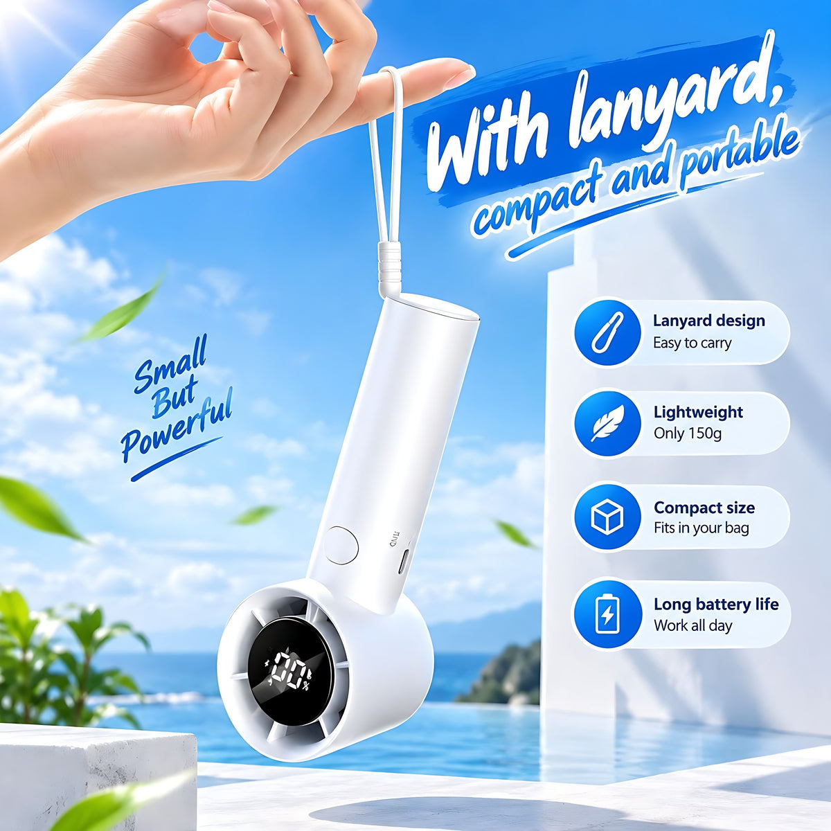 GearTitan™ FrostWind – Handheld Ice Cooling Fan